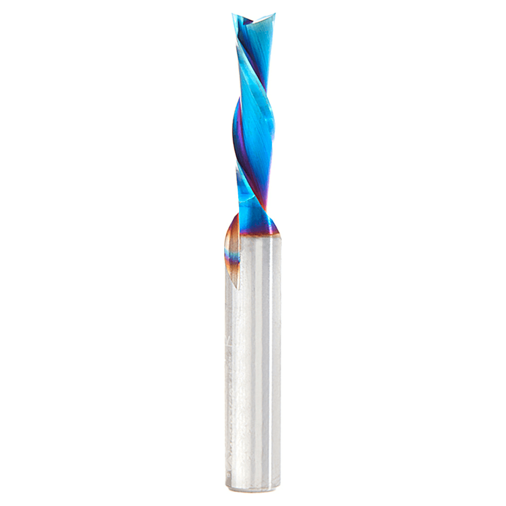 3/16" x 2" Down-Cut Spektra Extreme Tool Life Coated Spiral Plunge Bit, 2-Flute, 1/4" Shank - Main Image