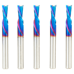 46202-K-5 1/4" x 2-1/2" Down-Cut Spektra Extreme Tool Life Coated Spiral Plunge Bit, 2-Flute, 1/4" Shank ((5/Pack) Alt 1 - Image