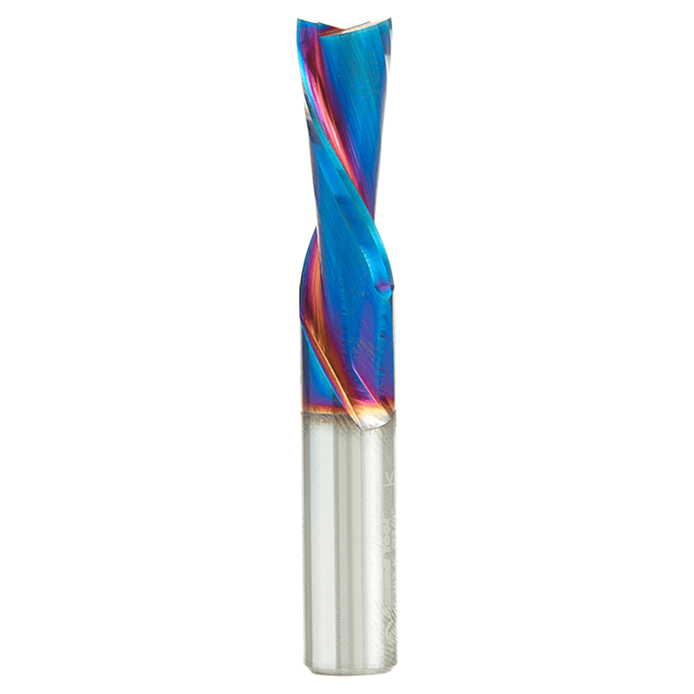 3/8" x 2-1/2" Down-Cut Spektra Extreme Tool Life Coated Spiral Plunge Bit, 2-Flute, 3/8" Shank - Main Image