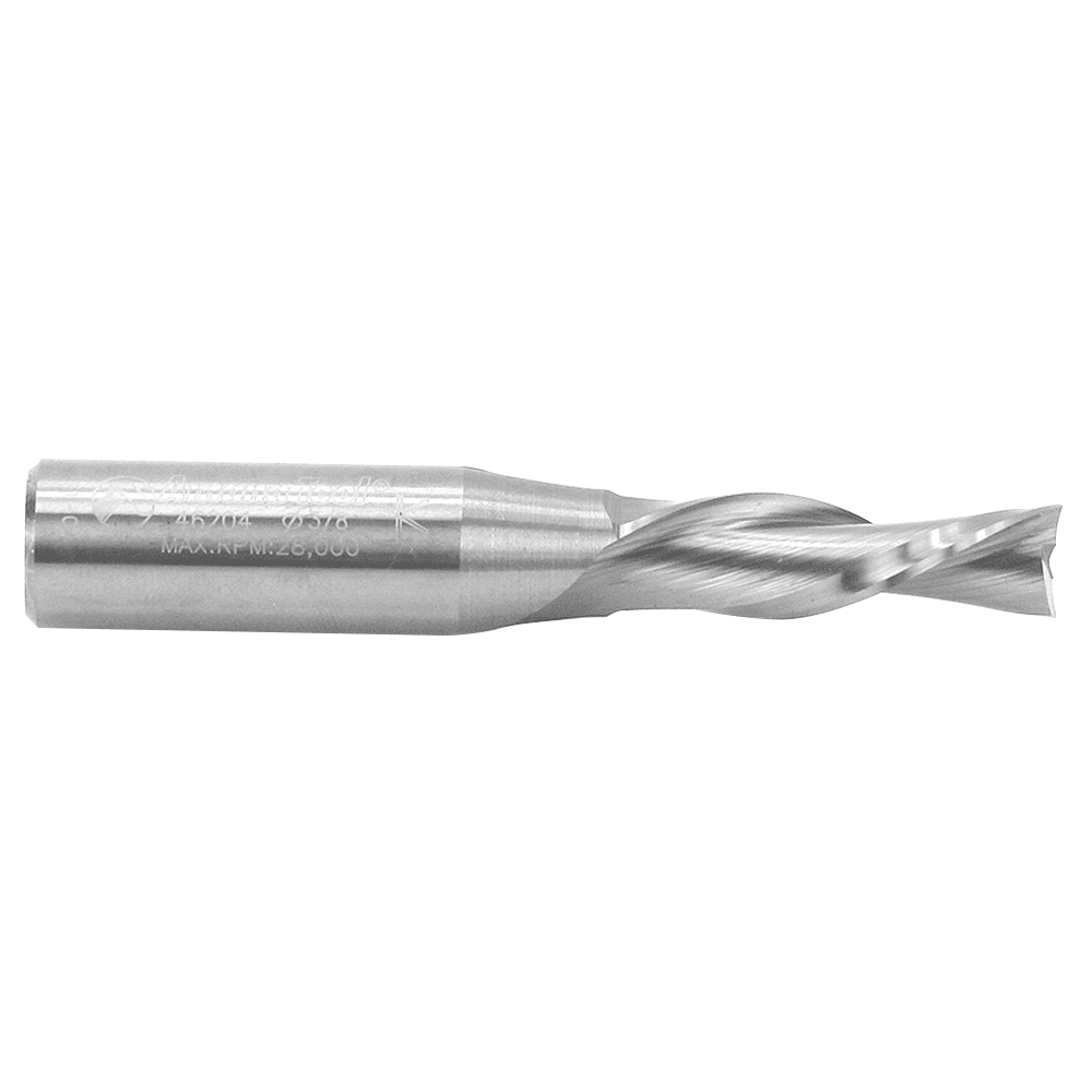 3/8" x 3" Spiral Plunge Bit, 2-Flute, 1/2" Shank - Alt Image 1