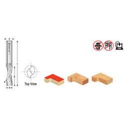 5/8" x 3-1/2" Down-Cut Spiral Plunge Bit, 2-Flute, 5/8" Shank - Alt Image 2