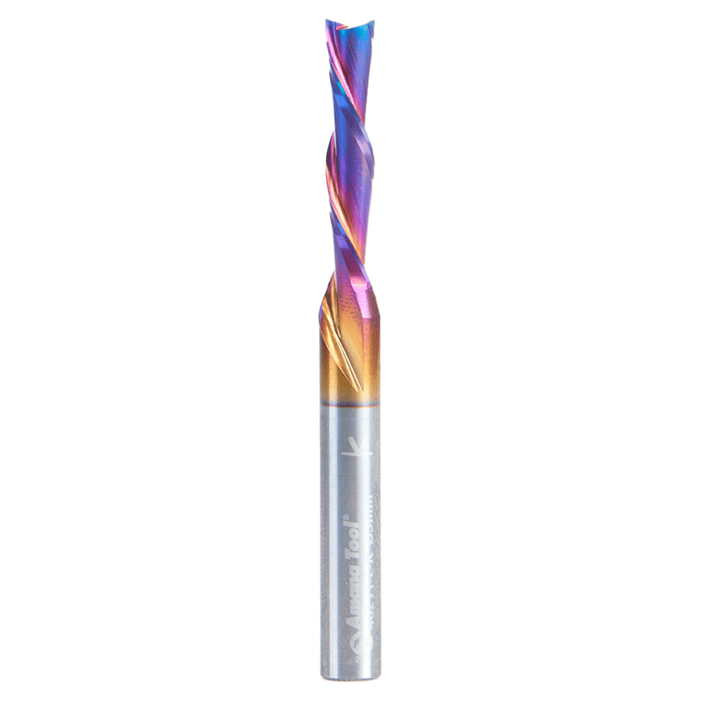 46211-L-K 5mm x 2-1/2" Down-Cut Spektra Extreme Tool Life Coated Spiral Plunge Bit, 2-Flute, 1/4" Shank Alt 1 - Image