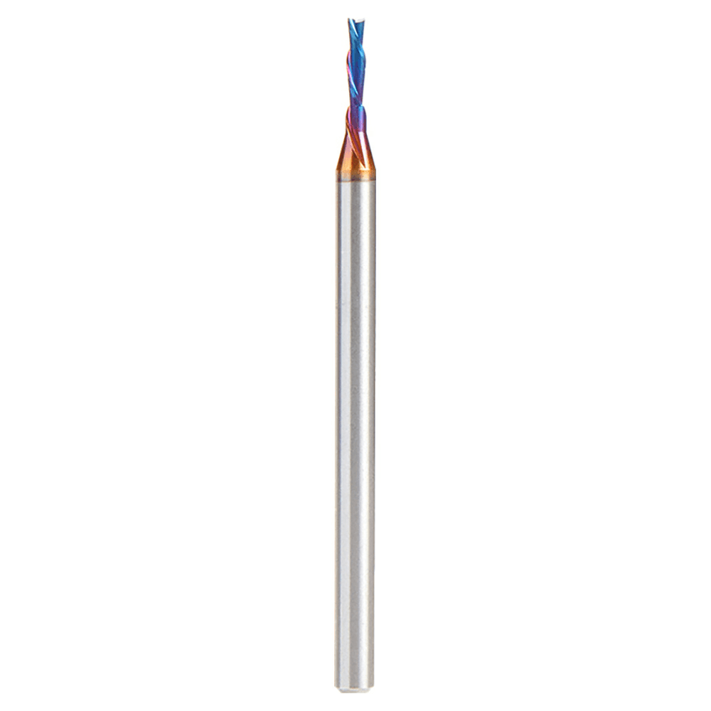 1/16" x 2" Down-Cut Spektra Extreme Tool Life Coated Spiral Plunge Bit, 2-Flute, 1/8" Shank, 1/4" Cutting Height - Main Image