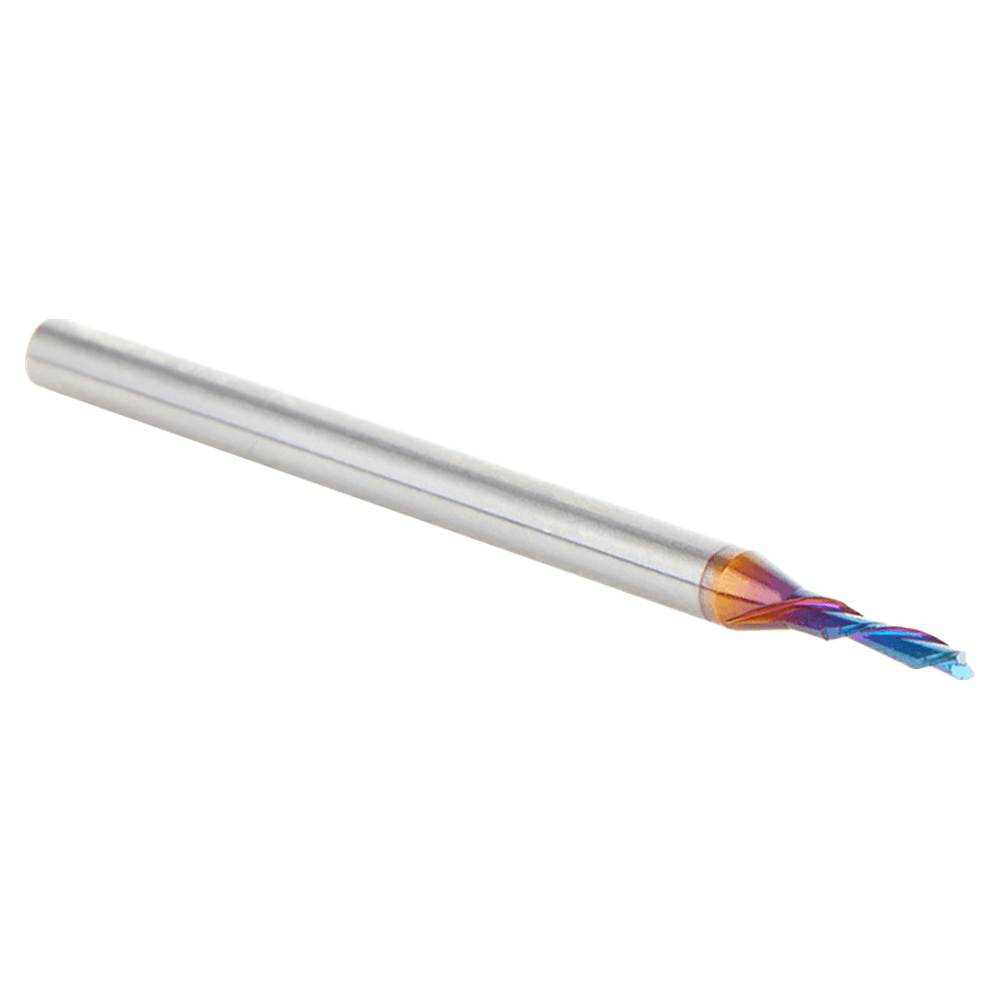 1/16" x 2" Down-Cut Spektra Extreme Tool Life Coated Spiral Plunge Bit, 2-Flute, 1/8" Shank, 1/4" Cutting Height - Alt Image 1
