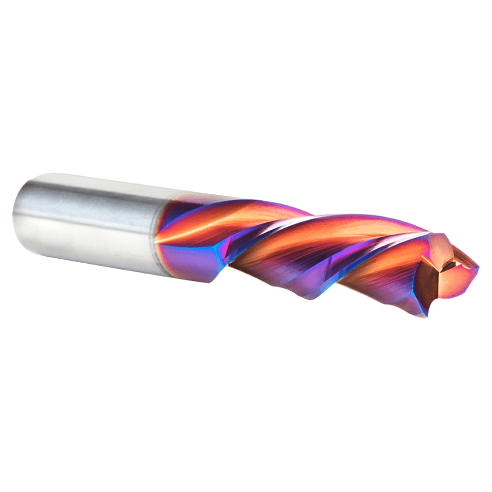 1/2" x 3-1/2" Down-Cut Spektra Extreme Tool Life Coated Spiral Plunge Bit, 3-Flute, 1/2" Shank - Alt Image 1