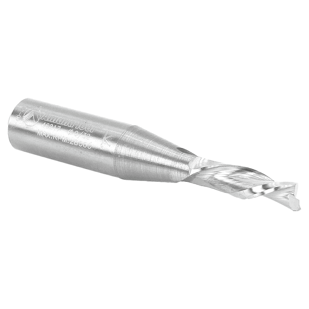 9/32" x 3" Down-Cut Spiral Plunge Bit, 2-Flute, 1/2" Shank - Alt Image 1