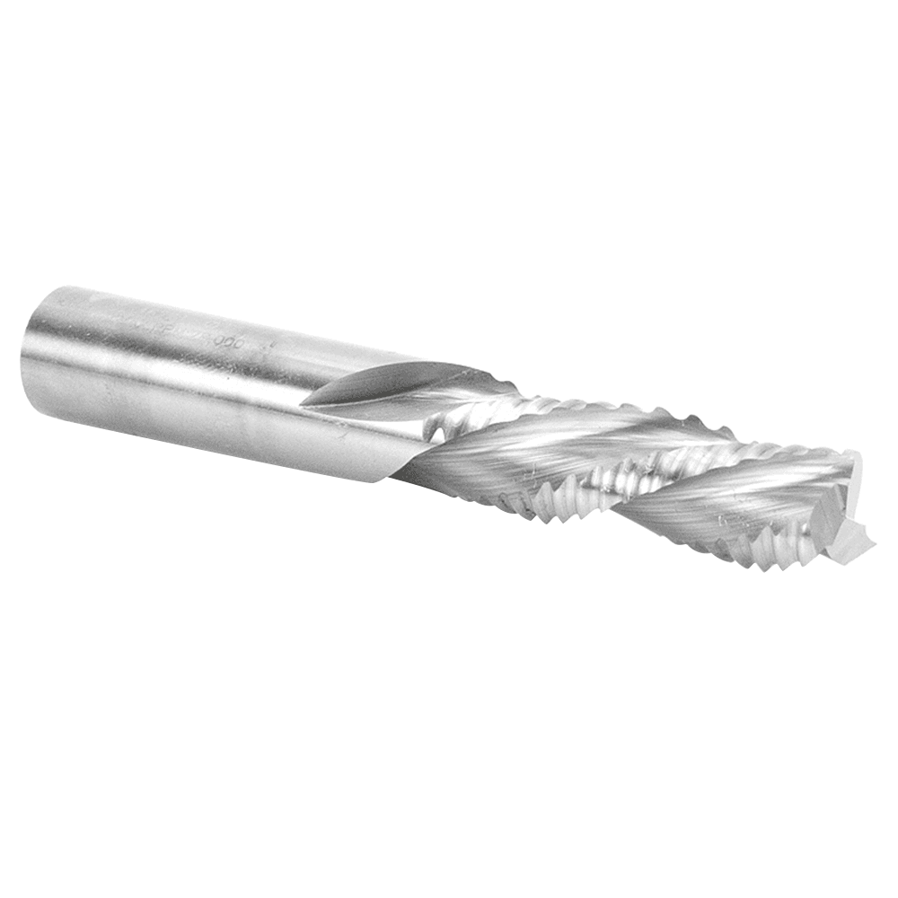 1/2" x 4" Down-Cut Roughing Spiral Chipbreaker Router Bit, 3-Flute, 1/2" Shank - Alt Image 1