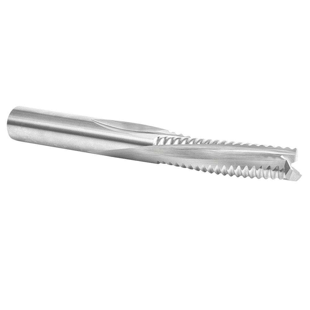 1/2" x 4-1/2" Down-Cut Roughing Spiral Chipbreaker Router Bit, 3-Flute, 1/2" Shank - Alt Image 1