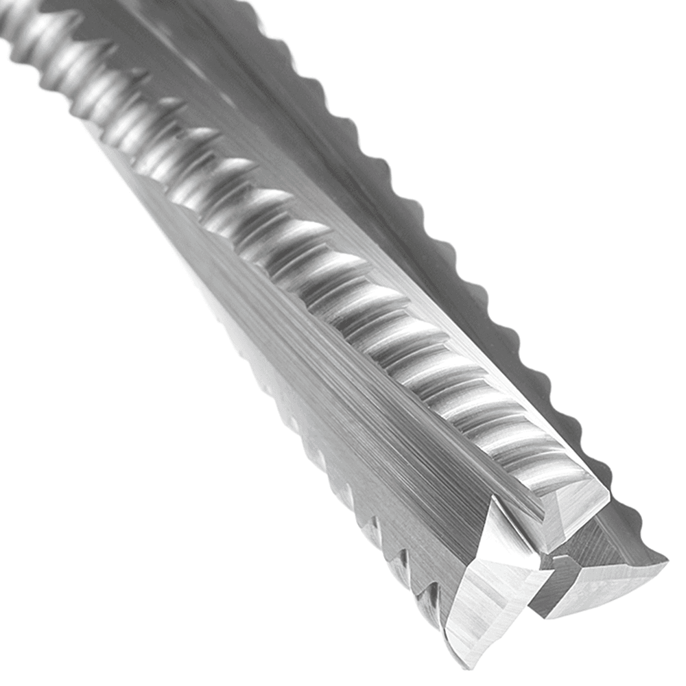 1/2" x 4-1/2" Down-Cut Roughing Spiral Chipbreaker Router Bit, 3-Flute, 1/2" Shank - Alt Image 2