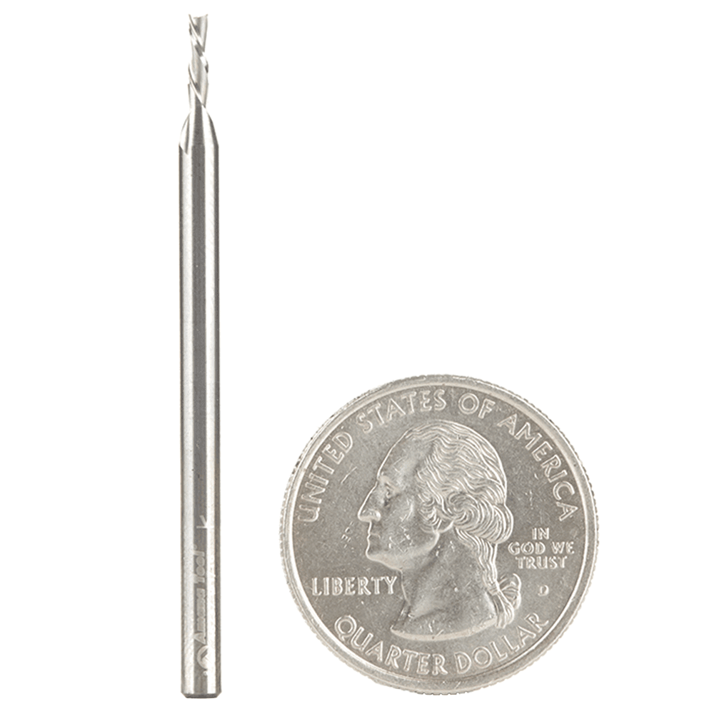 1/16" x 2" Down-Cut Spiral Plunge Bit, 2-Flute, 1/8" Shank - Main Image