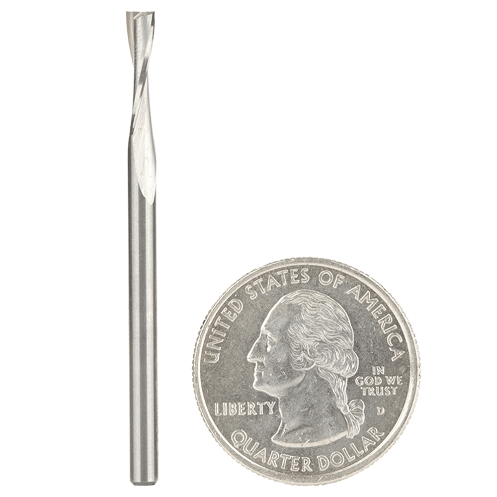 1/8" x 2" Up-Cut Spiral Plunge Bit for Solid Wood, 2-Flute, 1/8" Shank - Alt Image 2