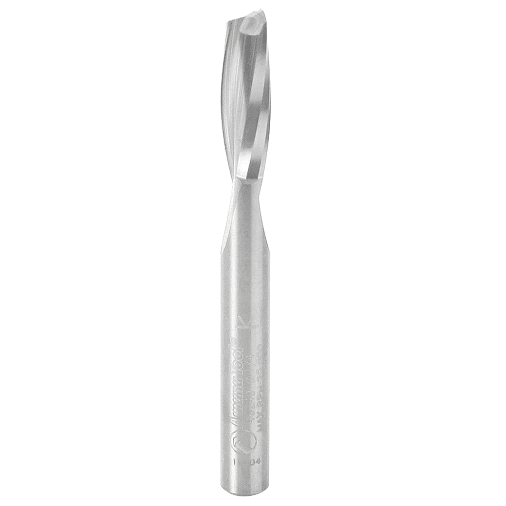 1/4" x 2-1/2" Up-Cut Spiral Plunge Bit for Solid Wood, 2-Flute, 1/4" Shank, 3/4" Cutting Height - Main Image