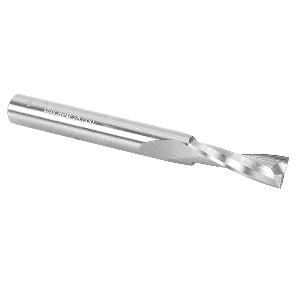 1/4" x 2-1/2" Up-Cut Spiral Plunge Bit for Solid Wood, 2-Flute, 1/4" Shank, 3/4" Cutting Height - Alt Image 1