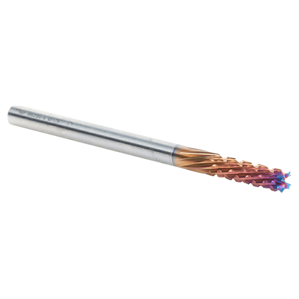 1/8" x 2" Down-Cut Spektra Carbon Graphite/Fiber Panel Cutting Spiral Router Bit, 1-Flute, 1/8" Shank - Alt Image 1