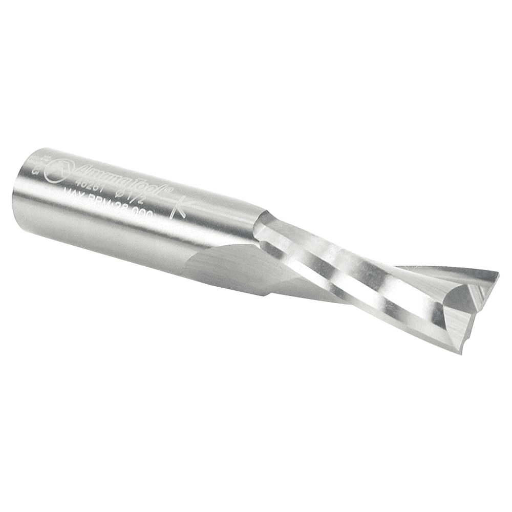 1/2" x 3" Up-Cut Spiral Plunge Bit for Solid Wood, 2-Flute, 1/2" Shank - Alt Image 1