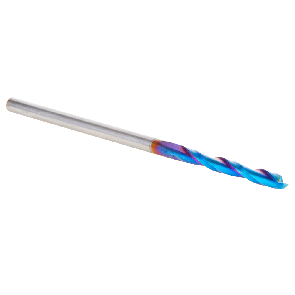 1/8" x 3" Up-Cut Spektra Foam Cutting Square End Spiral Router Bit, 2-Flute, 1/8" Shank - Alt Image 1