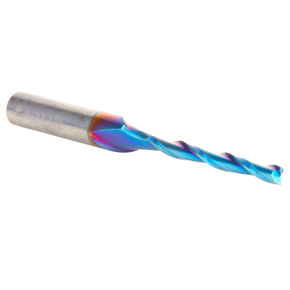 1/8" x 2-1/2" Up-Cut Spektra Foam Cutting Square End Spiral Router Bit, 2-Flute, 1/4" Shank - Alt Image 1