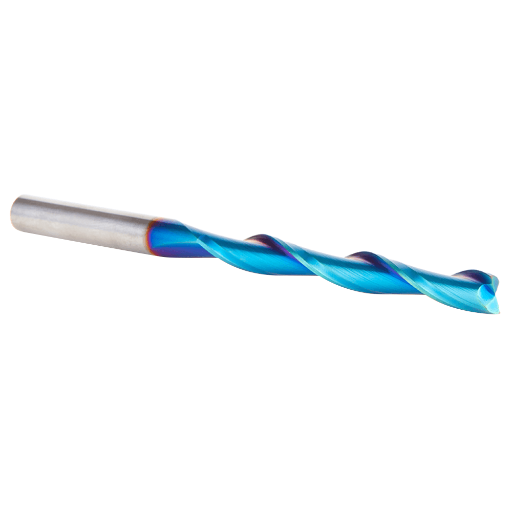 1/4" x 4" Up-Cut Spektra Foam Cutting Square End Spiral Router Bit, 2-Flute, 1/4" Shank - Alt Image 1