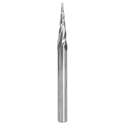 1/16" x 3" CNC 2D/3D Carving Tapered Ball Tip Up-Cut Spiral Router Bit, 4-Flute, 1/4" Shank - Main Image