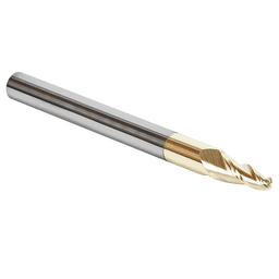 1/8" x 3" CNC 2D/3D Carving 7&#730; Tapered Ball Tip Up-Cut ZrN Coated Spiral Router Bit, 3-Flute, 1/4" Shank - Alt Image 1