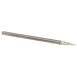 1/32" x 3" CNC 2D/3D Carving Tapered Ball Tip Up-Cut ZrN Coated Spiral Router Bit, 3-Flute, 1/8" Shank - Alt Image 1