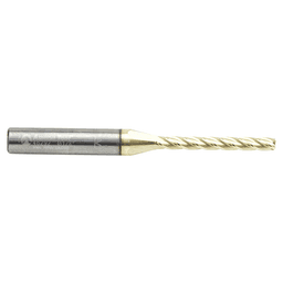 1/8" x 2-1/2" CNC 2D/3D Carving Flat Bottom ZrN Coated Router Bit, 4-Flute, 1/4" Shank - Alt Image 1