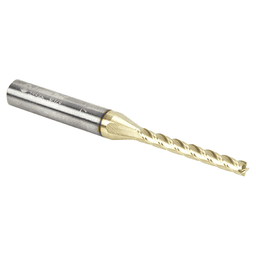1/8" x 2-1/2" CNC 2D/3D Carving Flat Bottom ZrN Coated Router Bit, 4-Flute, 1/4" Shank - Alt Image 2