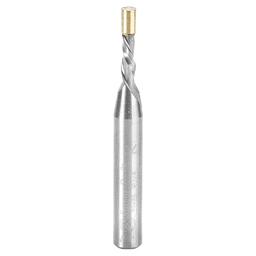 1/8" x 2" Down-Cut Ultra Trim Spiral Bit with Brass Pilot Guide, 1/4" Shank - Main Image
