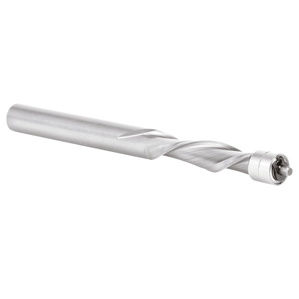 1/4" x 3" Down-Cut Ultra Trim Spiral Bit with Double Ball Bearing, 1/4" Shank - Alt Image 1