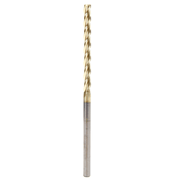 1/8" x 3" CNC 2D/3D Carving Flat Bottom ZrN Coated Router Bit, 3-Flute, 1/8" Shank - Main Image