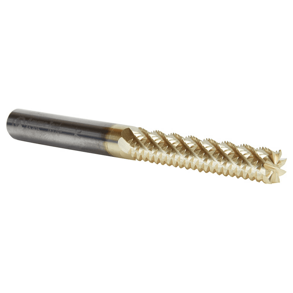 3/8" x 4" ZrN Coated Honeycomb Cutting Hogger Router Bit, 8-Flute, 3/8" Shank - Alt Image 2