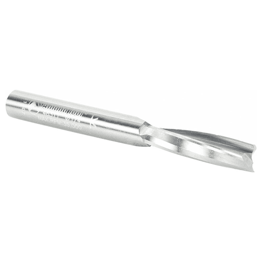 1/4" x 2-1/2" Acrylic Cutting 'O' Up-Cut Slow Spiral Router Bit, 2-Flute, 1/4" Shank - Alt Image 2