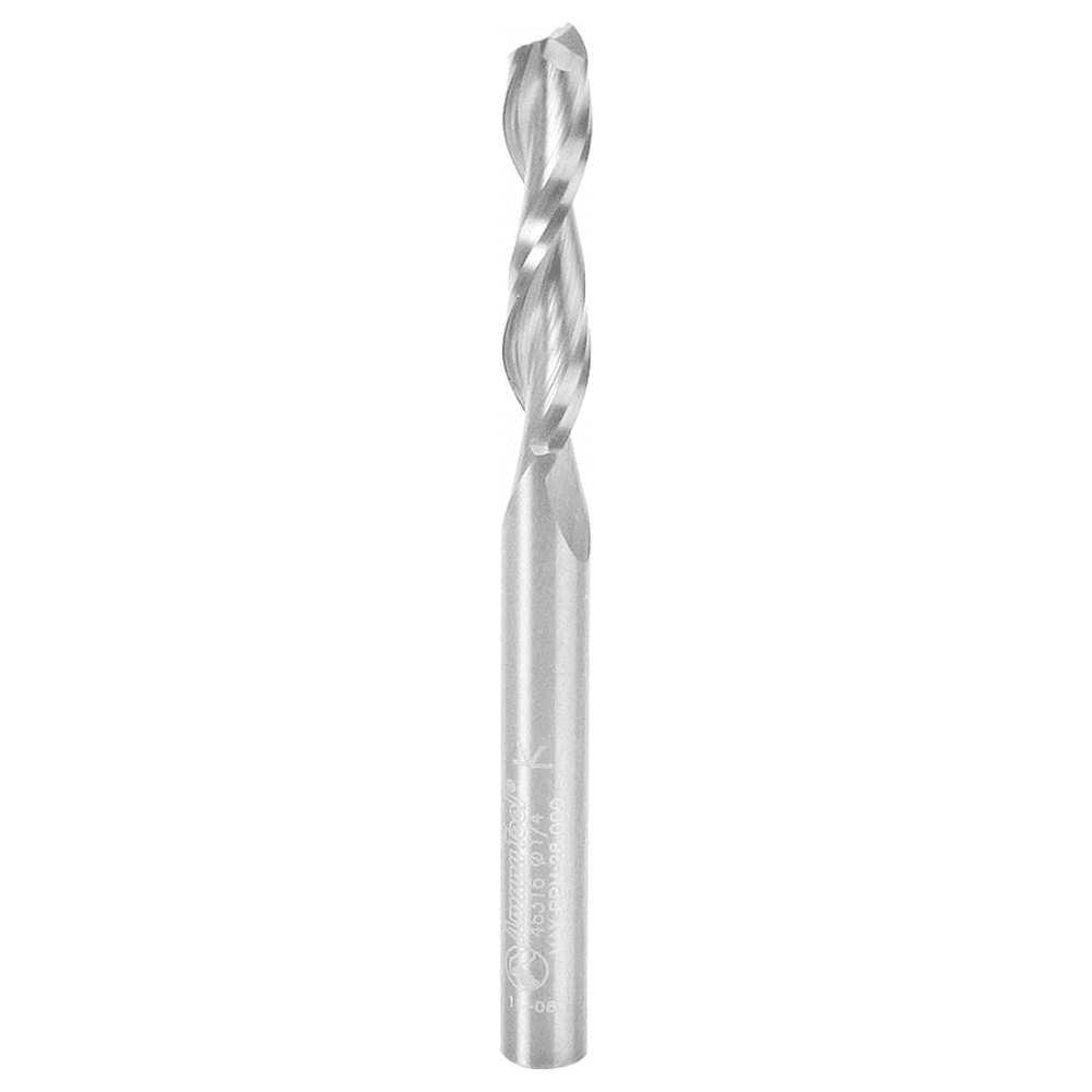 1/4" x 3" Up-Cut Spiral Plunge Bit, 2-Flute, 1/4" Shank - Main Image