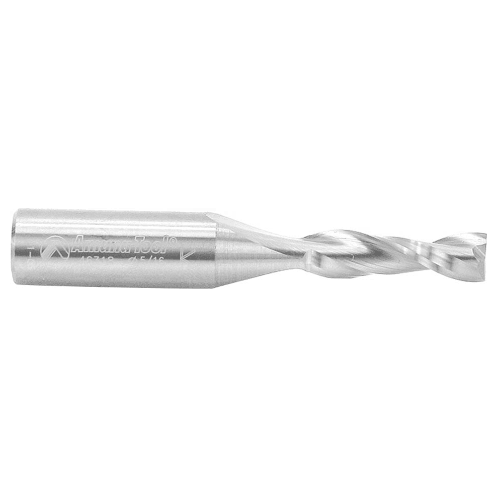 5/16" x 3" Up-Cut Spiral Plunge Bit, 2-Flute, 1/2" Shank, 1-1/8" Cutting Height - Alt Image 1