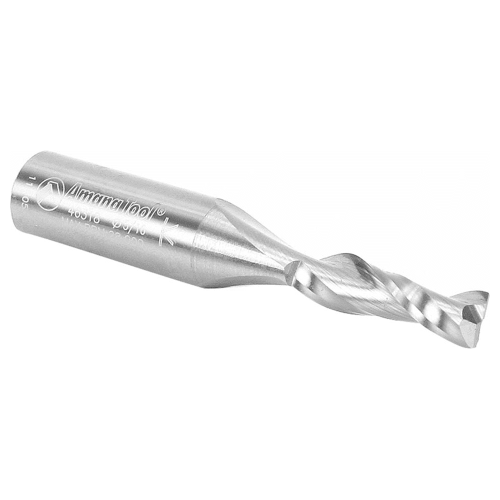 5/16" x 3" Up-Cut Spiral Plunge Bit, 2-Flute, 1/2" Shank, 1-1/8" Cutting Height - Alt Image 2