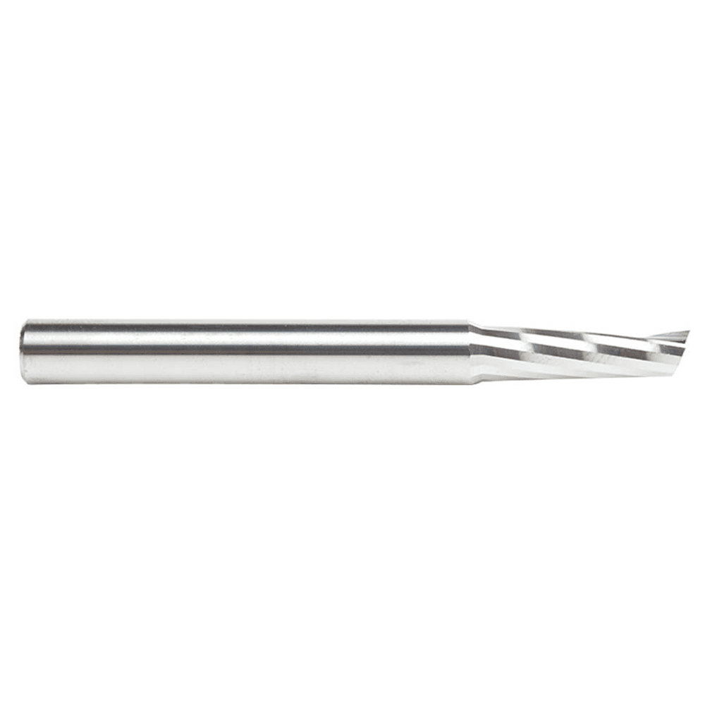 1/4" x 2-1/2" Acrylic Cutting 'O' Up-Cut Slow Spiral Router Bit, 1-Flute, 1/4" Shank - Alt Image 1