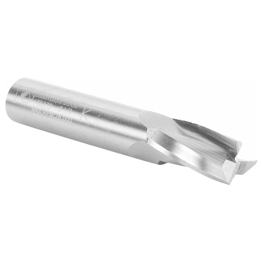 1/2" x 3" Up-Cut Slow Spiral Plunge Router Bit, 3-Flute, 1/2" Shank - Alt Image 2