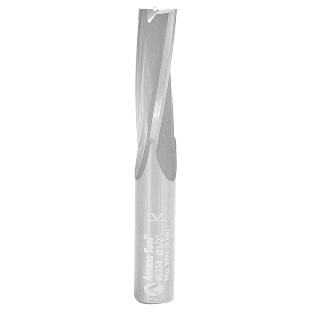 1/2" x 3-1/2" Up-Cut Slow Spiral Plunge Router Bit, 3-Flute, 1/2" Shank - Main Image
