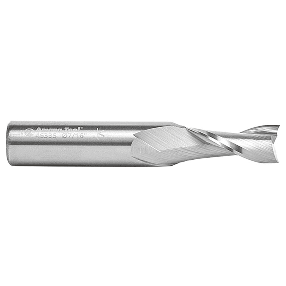 7/16" x 3" Up-Cut Spiral Plunge Bit, 2-Flute, 1/2" Shank - Alt Image 1