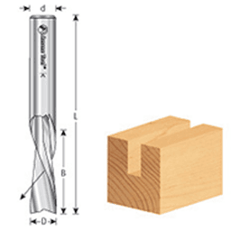 1/8" x 2" Down-Cut Spiral Plunge Bit, 2-Flute, 1/4" Shank - Alt Image 3