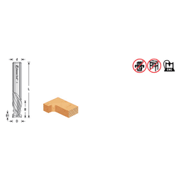 1/2" x 3-1/2" CNC Compression Spiral Router Bit for Solid Wood, 2-Flute, 1/2" Shank - Alt Image 3