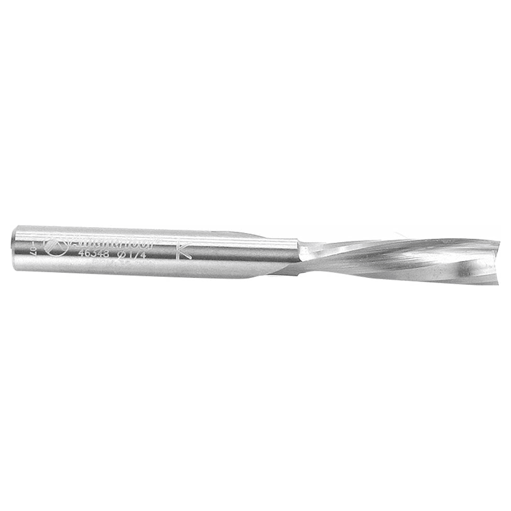 1/4" x 2-1/2" Down-Cut Spiral Plunge Bit for Solid Wood, 2-Flute, 1/4" Shank - Alt Image 1