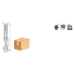 1/4" x 2-1/2" Down-Cut Spiral Plunge Bit for Solid Wood, 2-Flute, 1/4" Shank - Alt Image 2