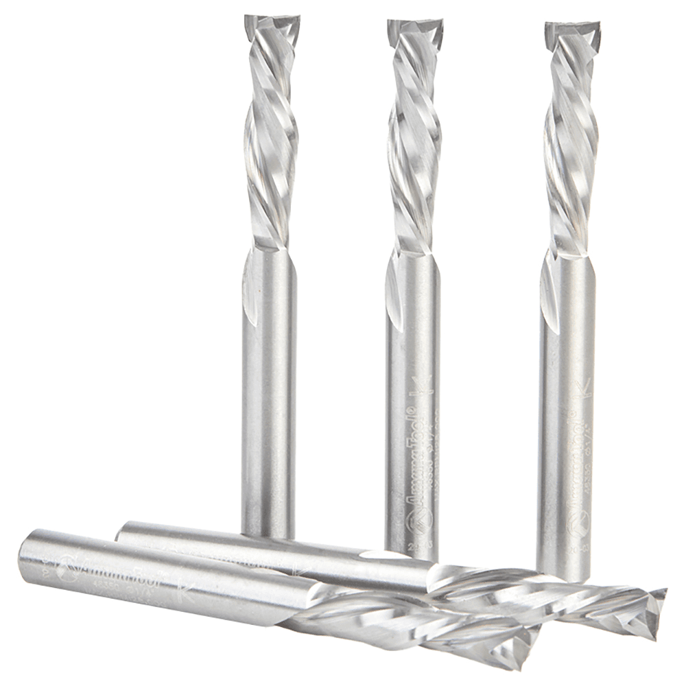 1/4" x 1" 5-Piece CNC Solid Carbide Mortise Compression Spiral Bit, 1/4" Shank Alt 2 - Image