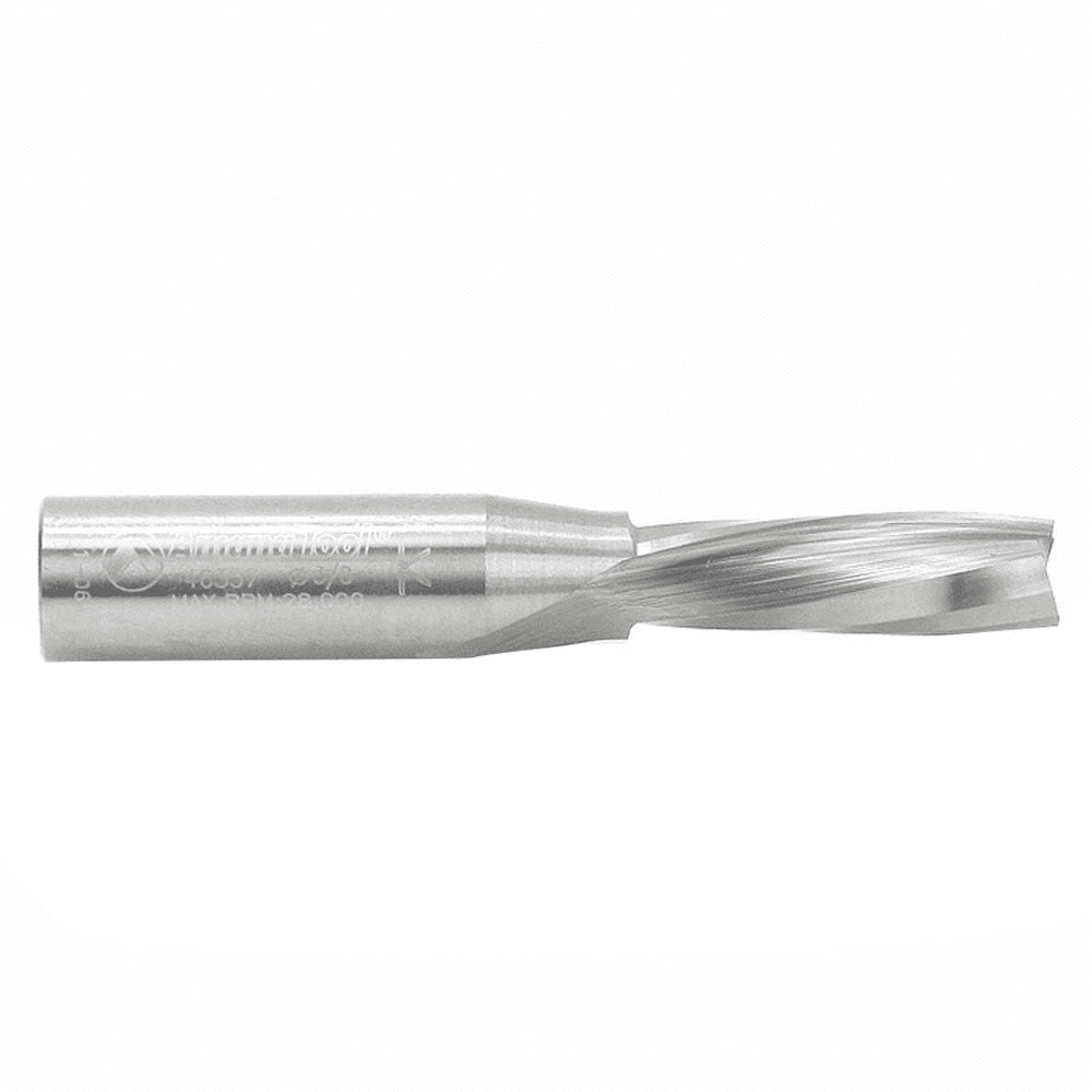 3/8" x 3" Down-Cut Spiral Plunge Bit for Solid Wood, 2-Flute, 1/2" Shank - Alt Image 1