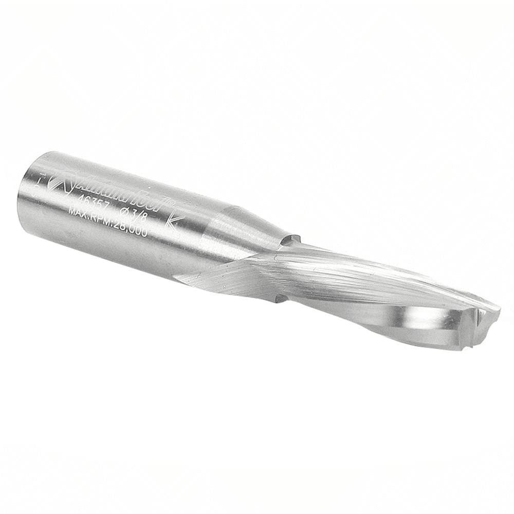 3/8" x 3" Down-Cut Spiral Plunge Bit for Solid Wood, 2-Flute, 1/2" Shank - Alt Image 2