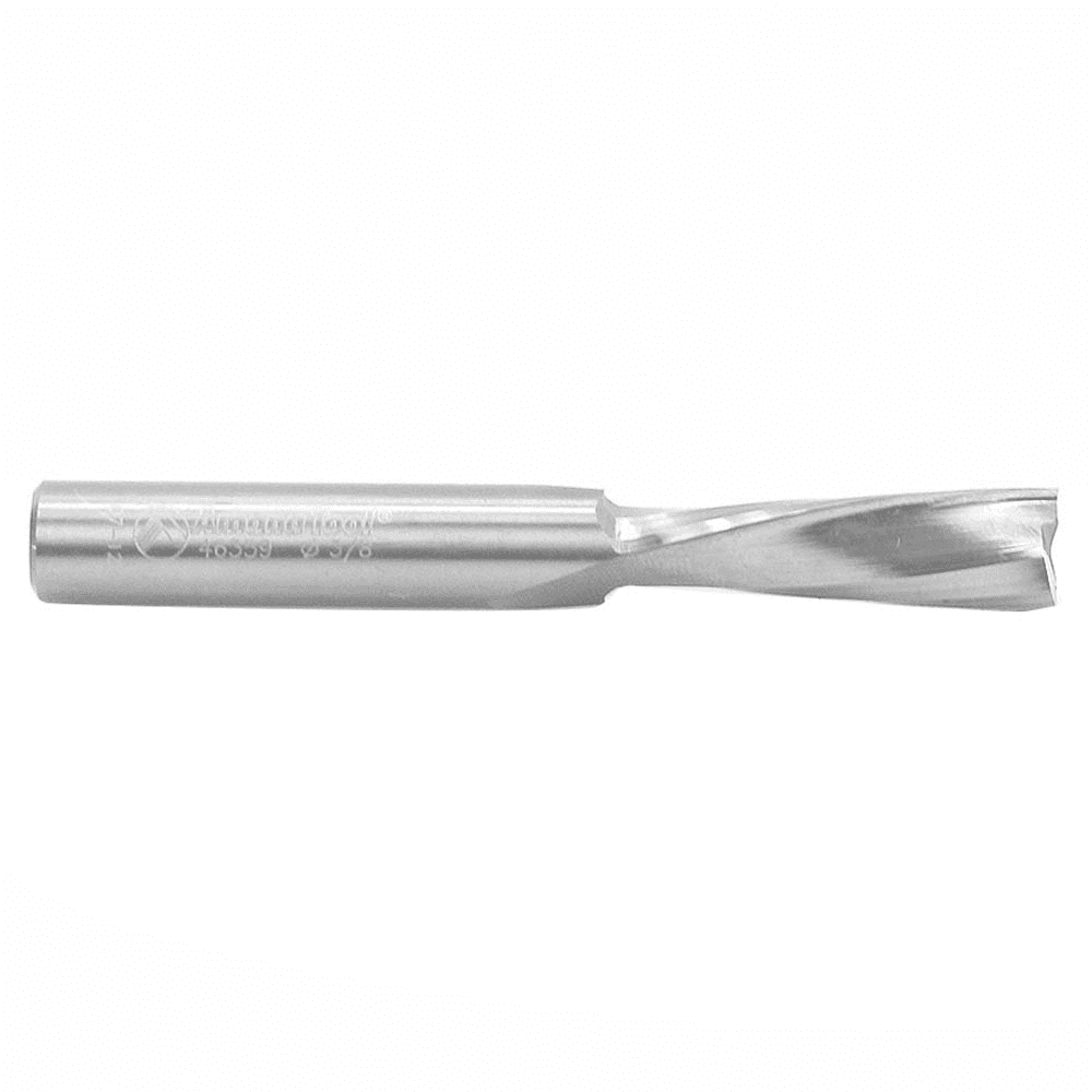 3/8" x 3" Down-Cut Spiral Plunge Bit for Solid Wood, 2-Flute, 3/8" Shank - Alt Image 1