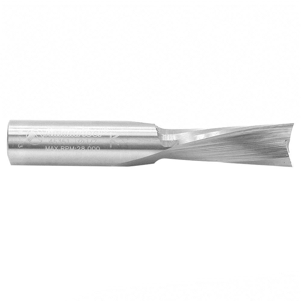 1/2" x 3" Down-Cut Spiral Plunge Bit for Solid Wood, 2-Flute, 1/2" Shank - Alt Image 1