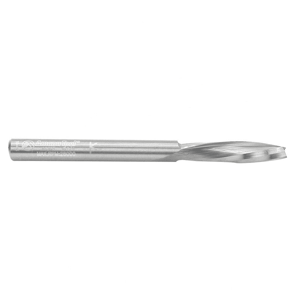 1/4" x 3" Down-Cut Spiral Plunge Bit for Solid Wood, 2-Flute, 1/4" Shank - Alt Image 1