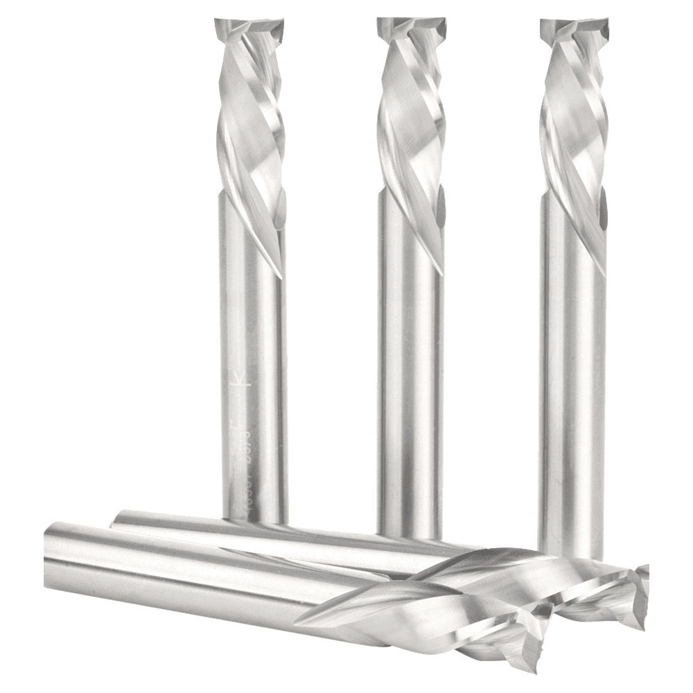 3/8" x 7/8" 5-Piece CNC Solid Carbide Mortise Compression Spiral Bit, 3/8" Shank Alt 2 - Image